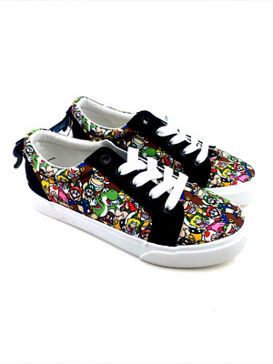 Girls Shoes Nintendo Size 3 Super Mario Bros Children Kids Laces Ground up