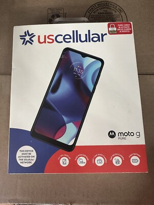 New US Cellular Prepaid Motorola Moto G Pure XT2163-4 4G LTE 6.5'' 32GB 
