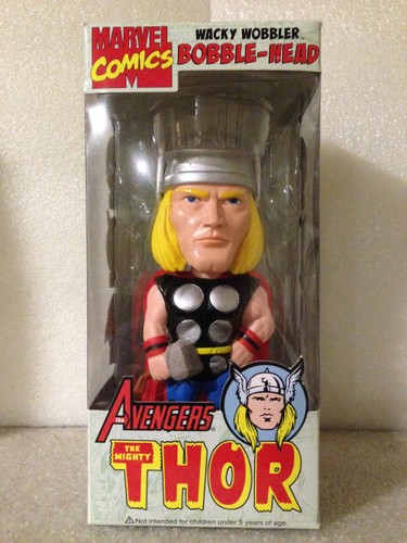 Funko Marvel Avengers Thor Silver Base Chase Wacky Wobbler Bobble Head RARO NUEVO - Imagen 2 de 11