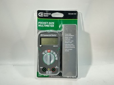 Commercial Electric Pocket Size True RMS Digital Multimeter