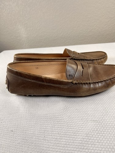 Tod's Pewter Silver Driving Mokassins Schuhe Gr. 39 GUC - Bild 5 von 14