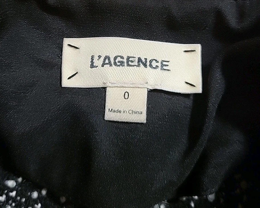 PANTALONES CORTOS MUJER L'AGENCE TALLA. Cinturón de borla trenzada blanco negro mezcla de lana 0 Foto 4 de 4