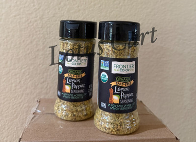 Organic Salt Free Lemon Pepper Seasoning 2.5 Oz By Frontier Coop (Pack of 2)