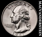1961-D Washington Quarter- Silver- Choice Gem Brilliant Uncirculated #J4165