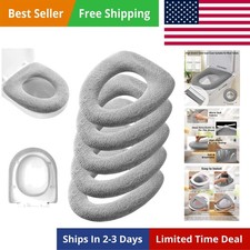 5 Pack Thicker Bathroom Toilet Seat Cover Pads- Soft Warmer Toilet Seat Cushi...