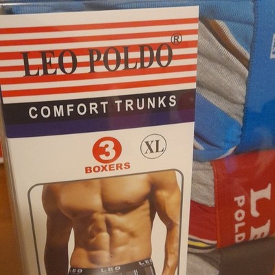 LEO POLDO Comfort Trunks Men's Boxer Briefs 3-Pack XL Multicolor