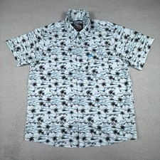 Dixxon Shirt Mens XXL Moorea Hawaiian Aloha Floral Palm Tree Tropical Surf Beach