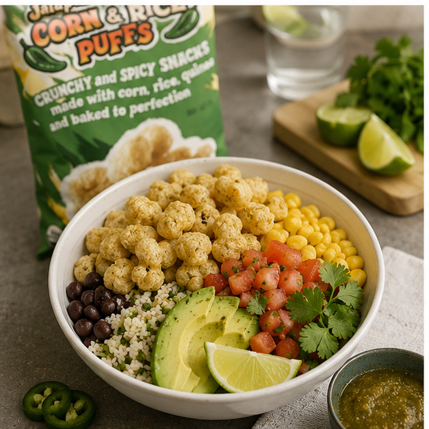 5-Pack Trader Joe's Organic Jalapeno Seasoned Corn and Rice Puffs