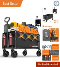 Heavy-Duty Foldable Utility Cart with 360 lbs Capacity - Ideal for Outdoor Use
