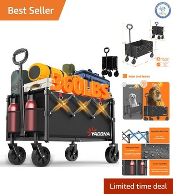 Heavy-Duty Foldable Utility Cart with 360 lbs Capacity - Ideal for Outdoor Use