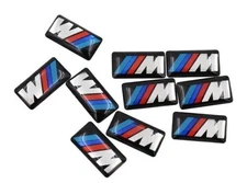 5PCS For BMW M WHEEL STICKER 17x9mm 3D Sticker Set