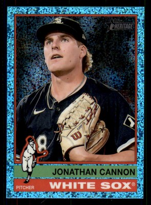 2025 Topps Heritage Chrome Light Blue Sparkle #323 Jonathan Cannon White Sox