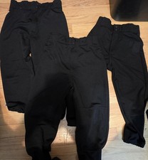 Youth Baseball Pants Lot of 3 Black Easton Medium Rawlings Small Elastic Cuff