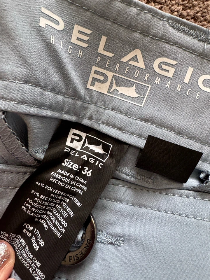 Pantalones Cortos Híbridos Pelagic Para Hombre 18” Mako Pizarra Talla 36 $69 Foto 4 de 4