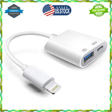 Lightning to USB 3.0 Camera Adapter MFi Certified, Fast Transfer Charging