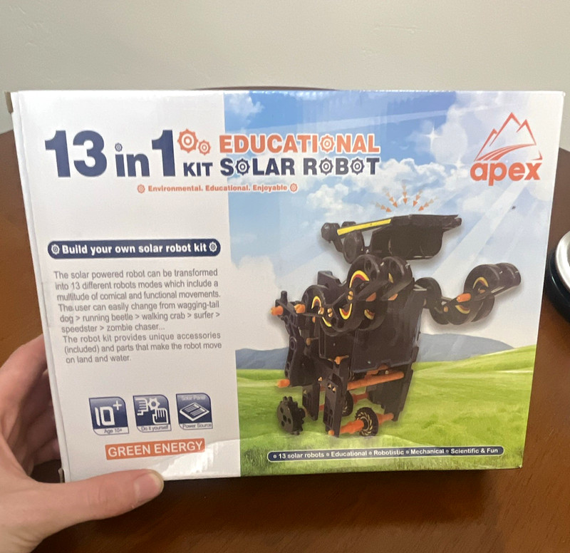 Apex 13-in-1 Solar Robot Kit STEM for kids, Ages 8-11