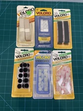 Lot of  6 Velcro Self Adhesive Tape Vintage Stock New