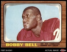 1966 Topps #64 Bobby Bell Chiefs HOF 3 - VG