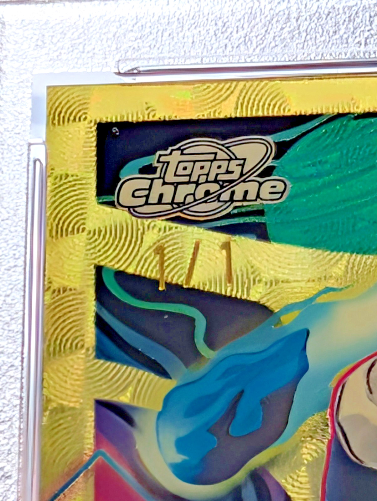 2025 Topps Cosmic Chrome Junior Caminero 🔥 1/1 SUPERFRACTOR 🔥 TB Rays PSA Auth view 3