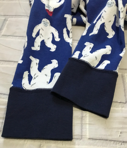 Hanna Andersson Pajama Top Size Large Organic Cotton Henley Abominable Snowman - Picture 9 of 13