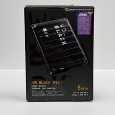 New WD External BLACK P10 Game Drive 5TB USB 3.2 Gen 1 HDD WDBA3A0050BBK-WEWM