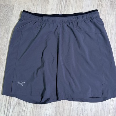 Arc teryx Incendo Shorts 8  Mens M Lined Running Hike Cross Train Iron Anvil