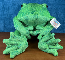 Jumbo 40" Commonwealth Animal Alley Green Tree Frog Plush 2001 Huge Tags RARE