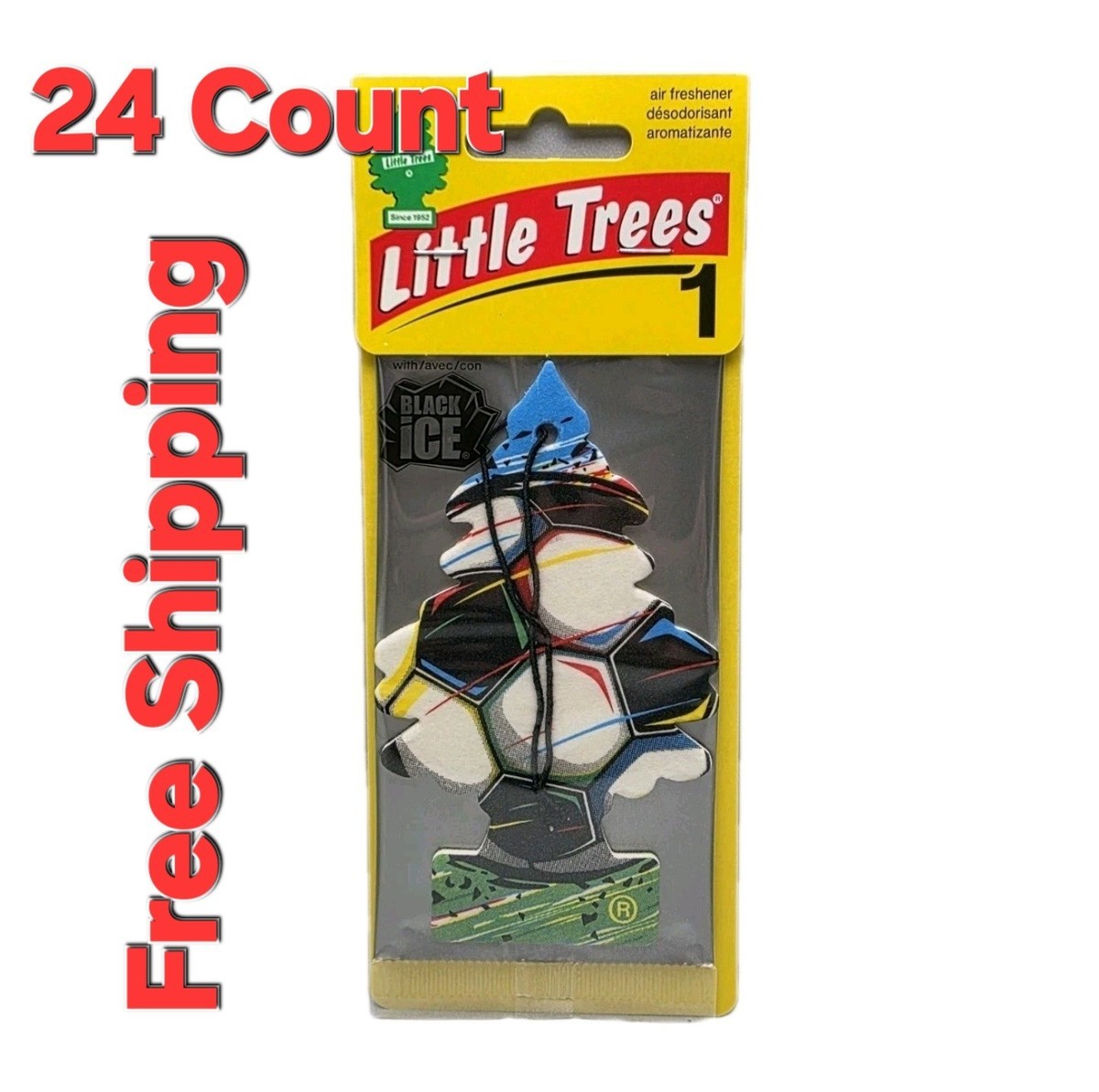 Little Trees Black Ice Soccer Limited Edition Air Freshener, 24 