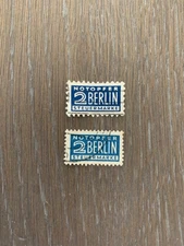Lot of Two Used Notopfer Berlin Tax stamps 1948 - 1956; Post-War West Germany