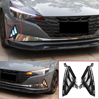 For Hyundai Elantra 2022-2023 Car LED daytime Running light DRL Fog lamp 2Pcs