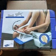 STEDI PEDI PEDICURE STAND WITH LED LIGHT POLISH & TRIM NAILS-NEW SEALED!