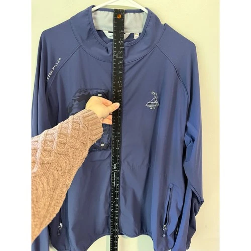 Peter Millar Pinehurst Mens XXL Full Zip Golf Jacket Navy Camo Windbreaker image 13