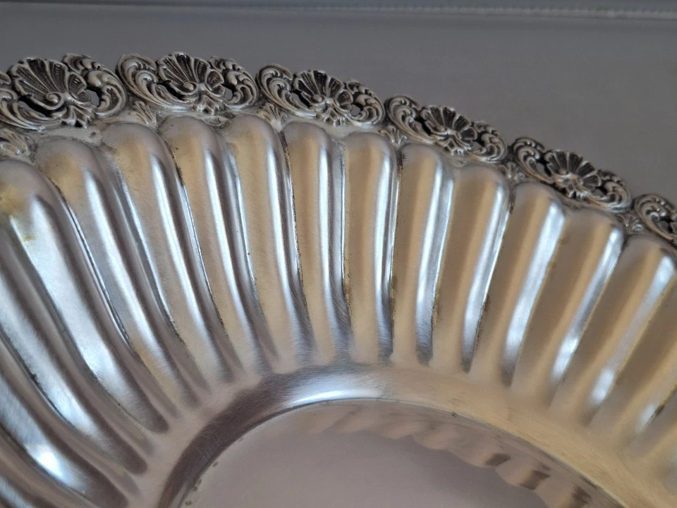 Elegante centrotavola argento 800 antico cestino Firenze Pellegrini vintage - Immagine 2 di 4