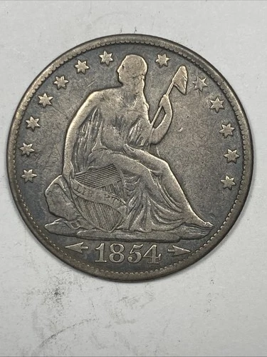 1854-O Seated Liberty Half Dollar .50. Nice Fine.