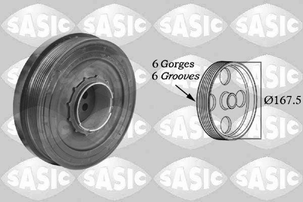 Sasic 2156078 Riemenscheibe FüR Kurbelwelle Riemenscheibe Kurbelwelle FüR BMW-image