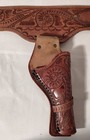 1970s Vintage Hand Tooled Leather Gun Belt Holster Rig Size 36 Hecho En Mexico — photo 4