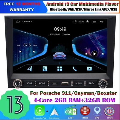 Für Porsche Cayman Carrera Boxster 911 Android Autoradio GPS Navi CarPlay BT DAB
