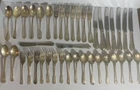 Vintage EPNS Sheffield England Flatware 40p King MIXED Pattern ENGRAVED Medieval