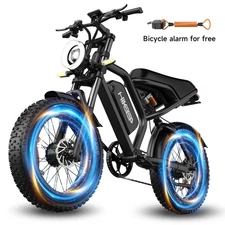 Hikeep ebike 1500W Peak 20" Fat Tire Electric bike &Alarm Adults ebike 48V 15.6A