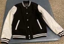 Hudson & Barrow ACTIV Outerwear Men’s M Black & White Baseball Style Jacket NWT
