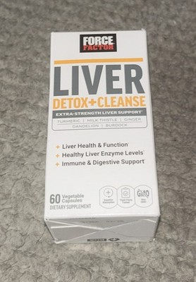 Force Factor ~ Liver Detox + Cleanse ~ 60 Caps ~ Sealed ~ Exp.02/2028
