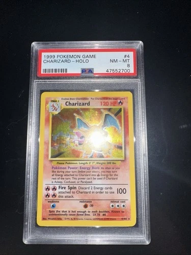 PSA 8 Charizard 1999 Holo Base Set #4
