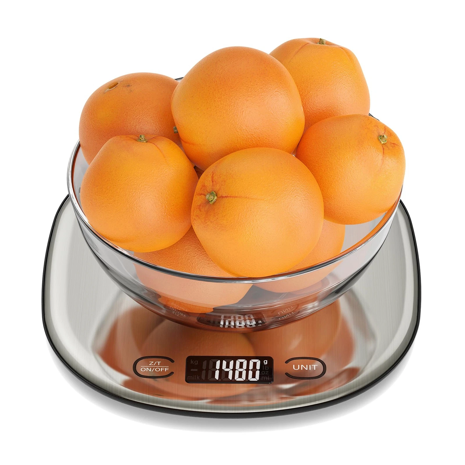 High Capacity Food Scale, 33lb Rechargeable Digital Kitchen Scale with LCD Di...
