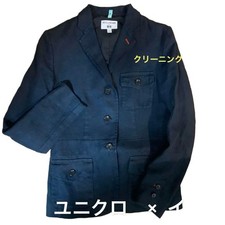 UNIQLO INES Collab Navy Linen Jacket S Size Cotton Formal Blazer