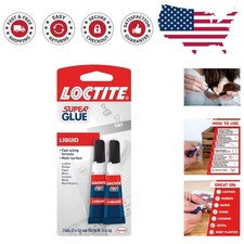 Versatile Super Glue Liquid, 2 Pack, 0.07 Fl Oz - Fast Dries Clear for Crafts
