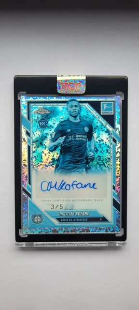 Topps Bundesliga Chrome 2025-26 Rookie Christian Kofane Frozen Fractor Auto /5