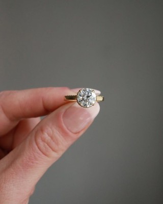1.35Ct White Round Cut Moissanite Solitaire 925 Sterling Silver Anniversary Ring
