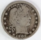 VG+ 1904 Barber Quarter