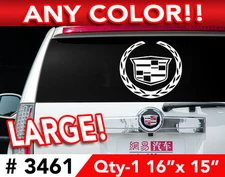 CADILLAC ESCALADE CTS STS DTS LARGE DECAL STICKER 16"w x 15" ANY 1 Color