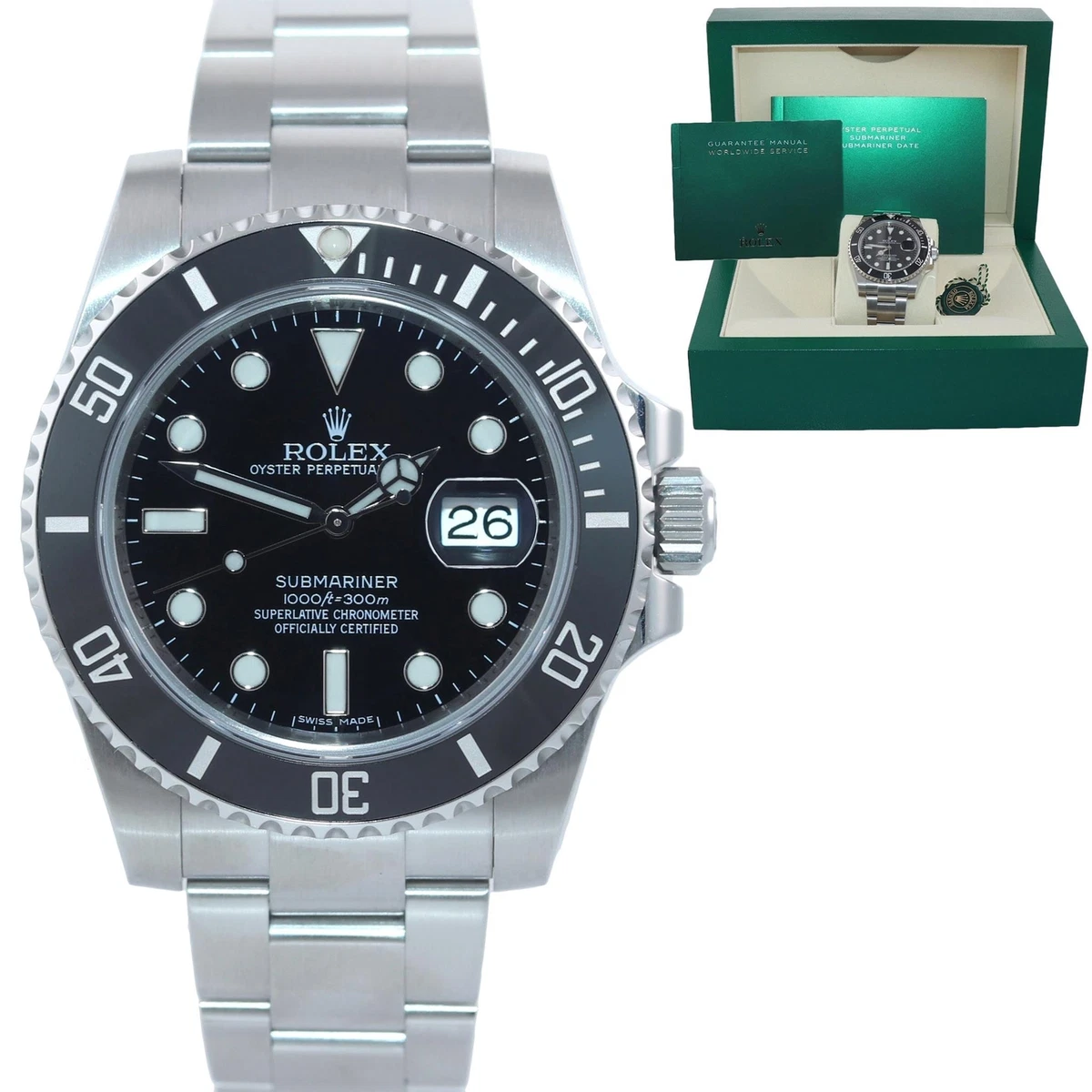 2018 MINT Rolex Submariner Date 116610 Steel Black Ceramic Bezel